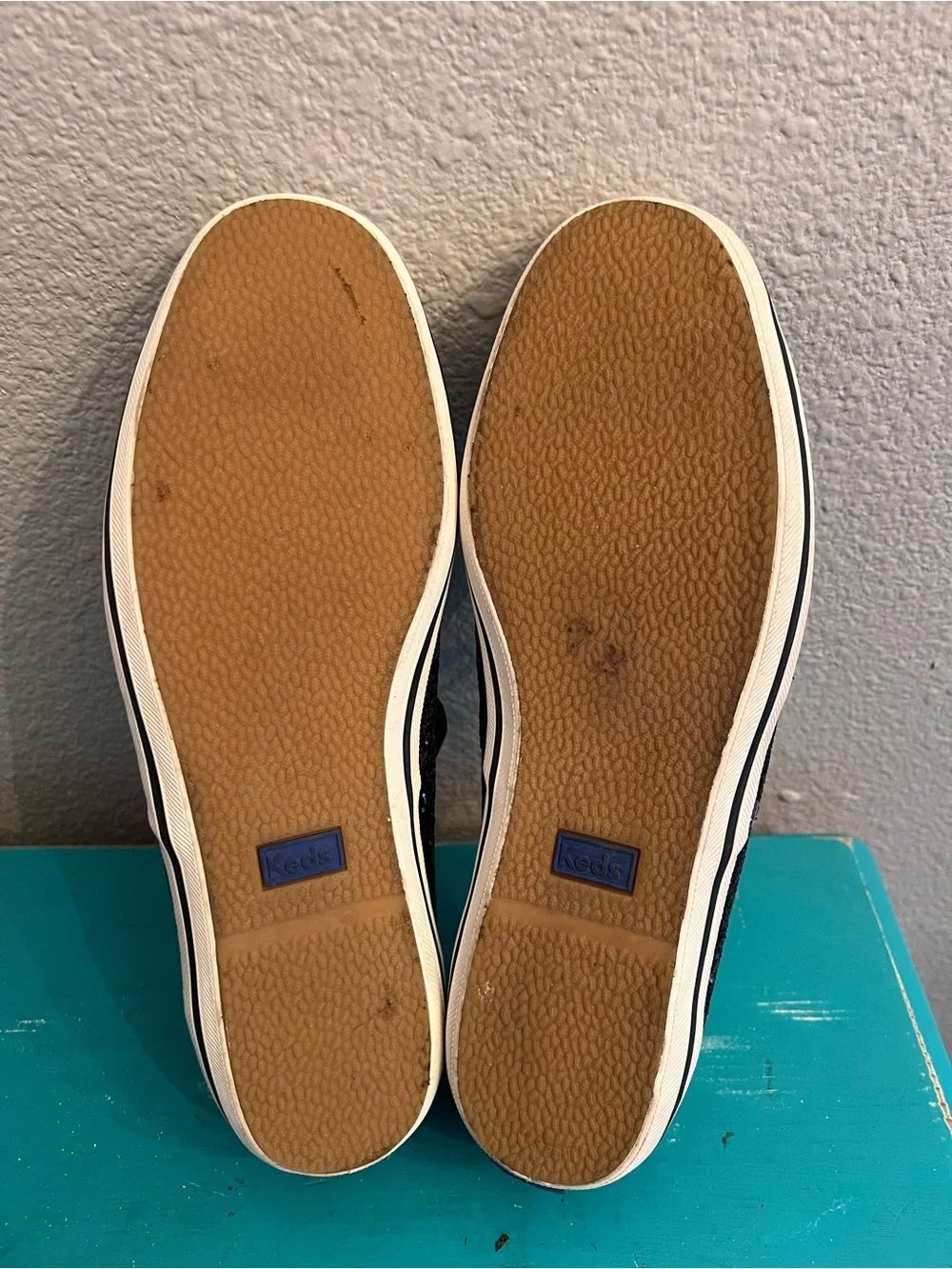 Keds x Kate Spade NY Champion Glitter Blue Sneaker Size 9.5